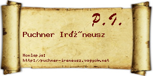 Puchner Iréneusz névjegykártya